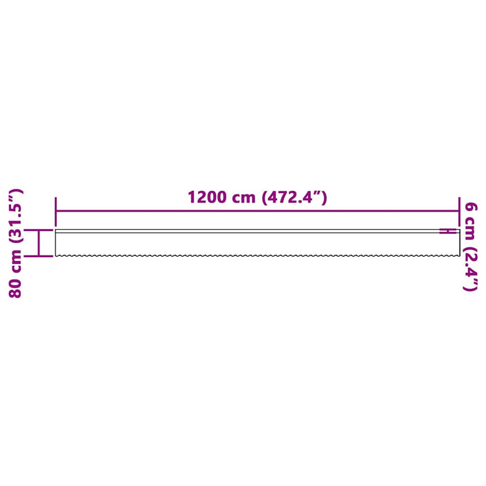 Tende con tende Bianco 500x100cm Poliestere 4107852