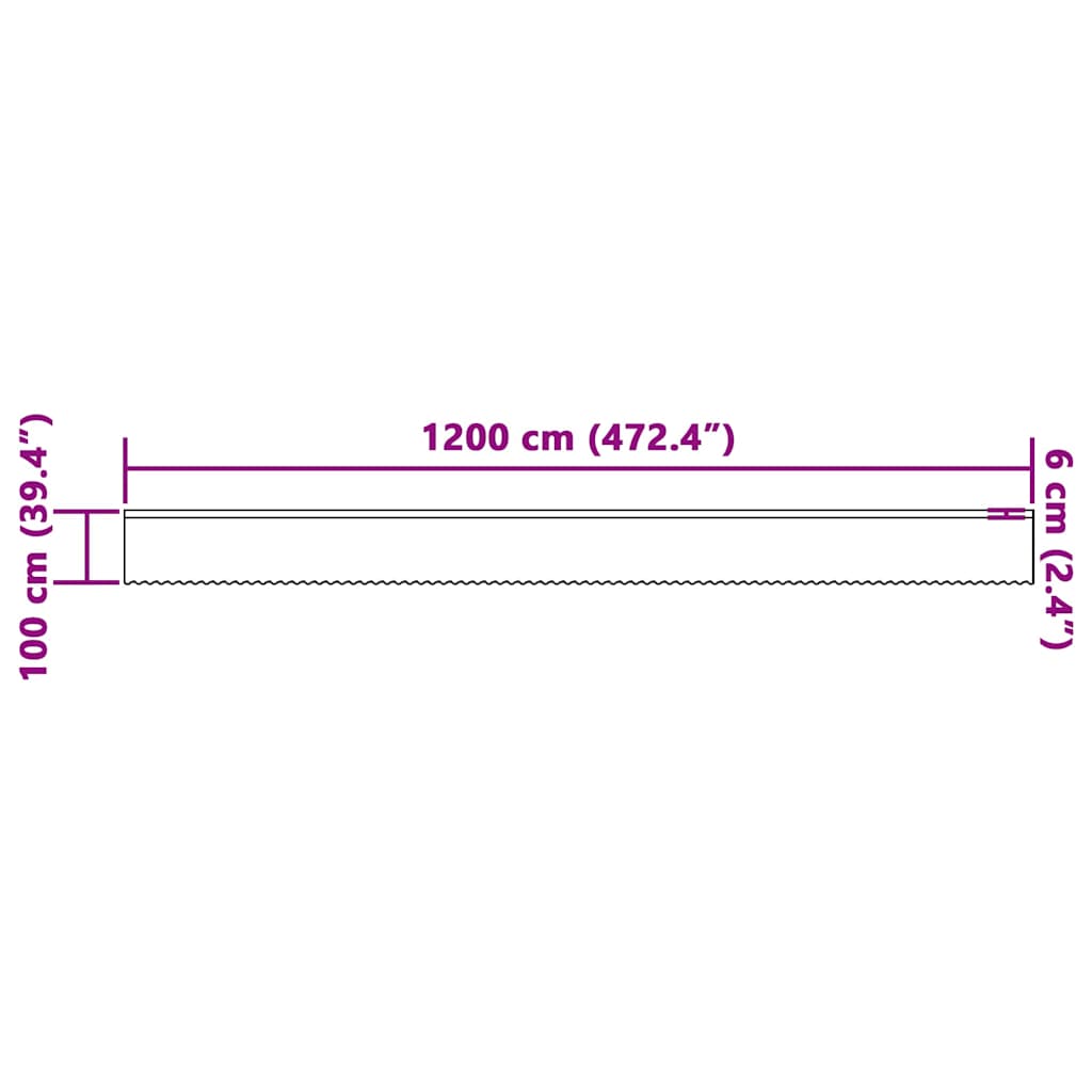 vidaXL Tende con tende Floreale Bianco 1200 x 100 cm Poliestere