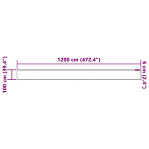 Tende con tende Floreale Bianco 1200 x 100 cm Poliestere 4107853