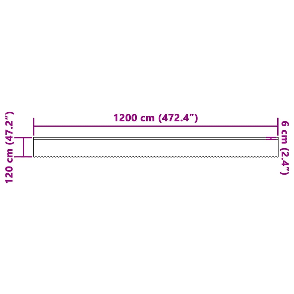 Tende con tende Bianco 500x100cm Poliestere 4107854