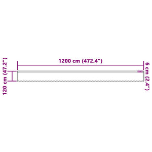 Tende con tende Bianco 500x100cm Poliestere 4107854