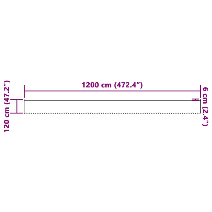 Tende con tende Bianco 500x100cm Poliestere 4107854
