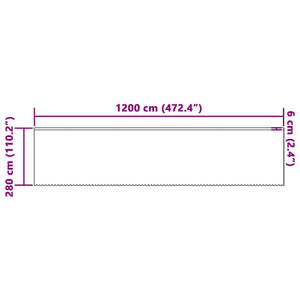 Tende con tende Bianco 500x100cm Poliestere 4107863