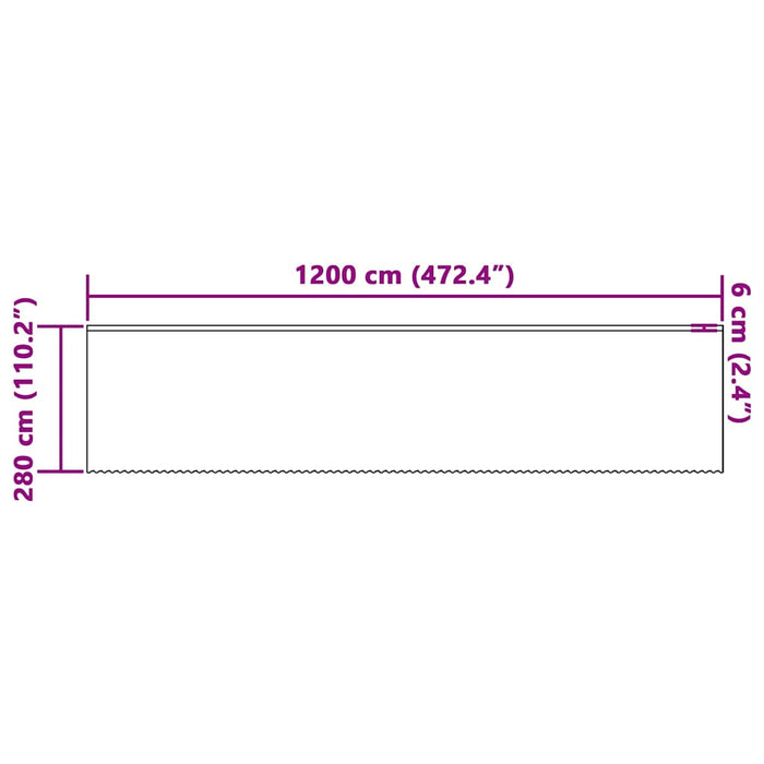 Tende con tende Bianco 500x100cm Poliestere 4107863