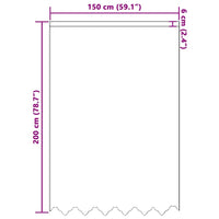 Tende con tende Bianco 500x100cm Poliestere 4107871