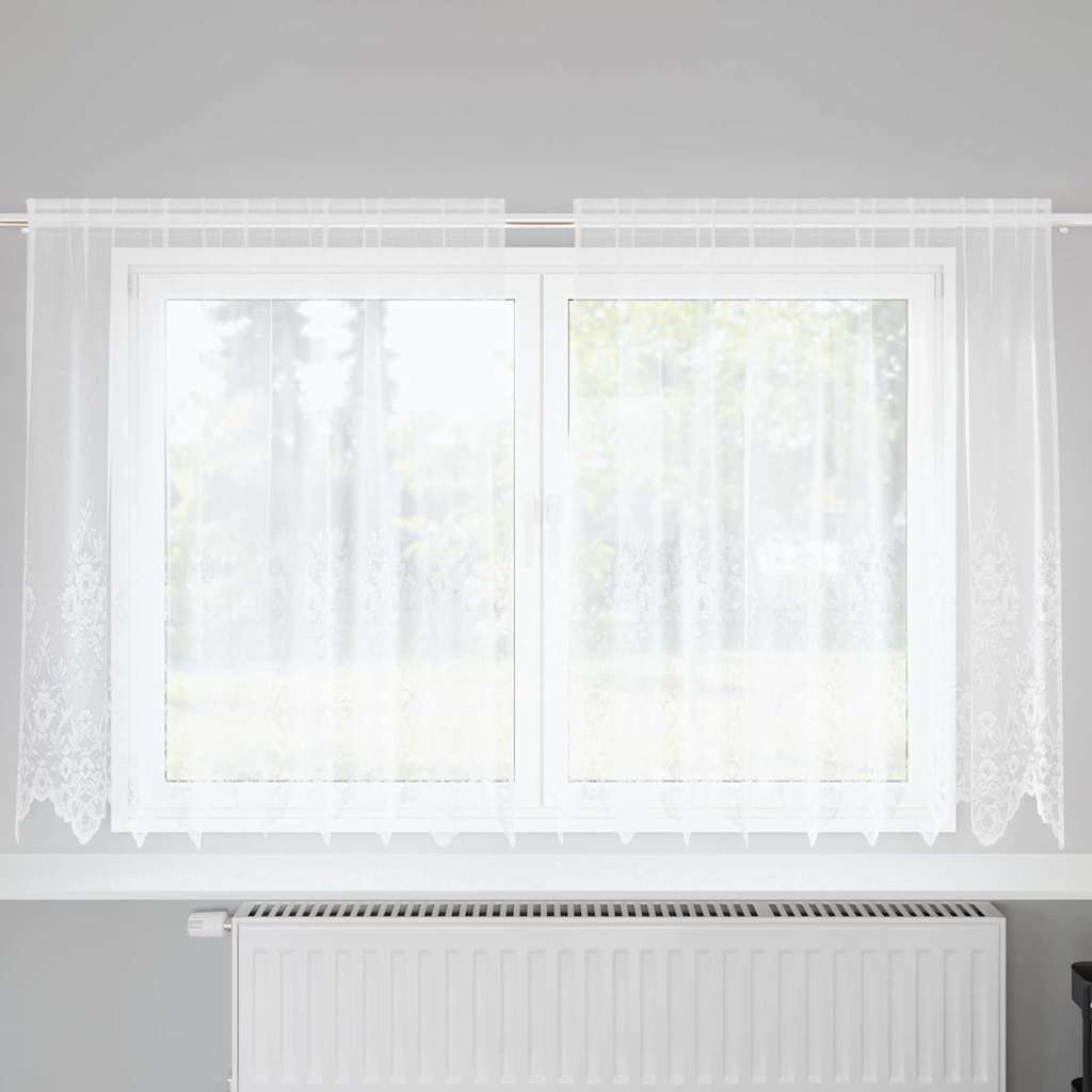 Tende con tende Bianco 500x100cm Poliestere 4107881