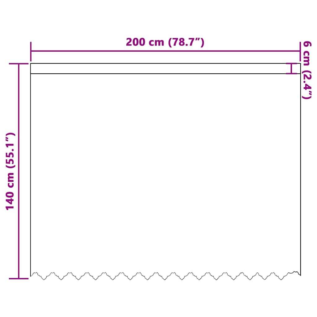 Tende con tende Bianco 500x100cm Poliestere 4107881