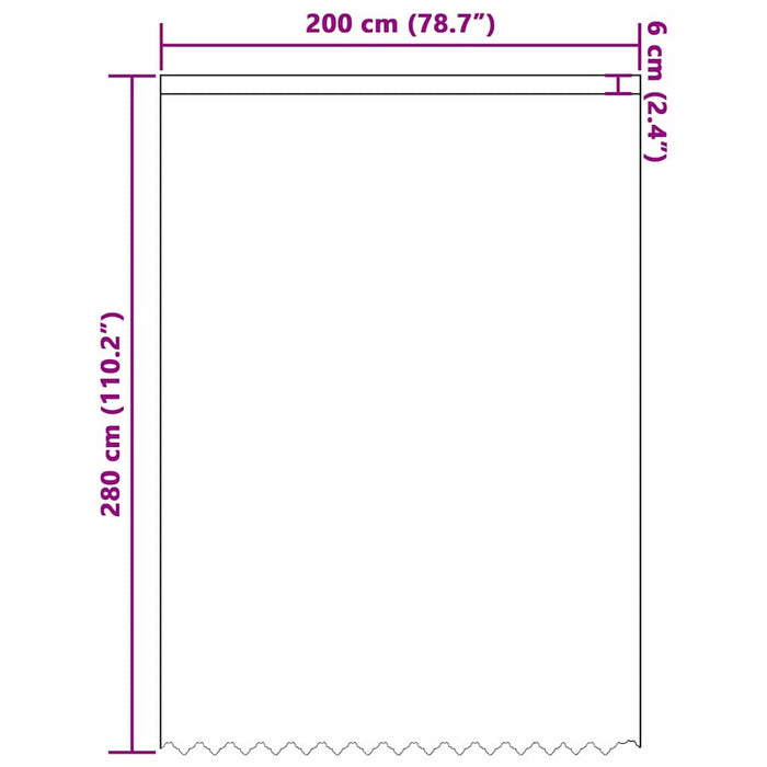 Tende con tende Bianco 500x100cm Poliestere 4107889