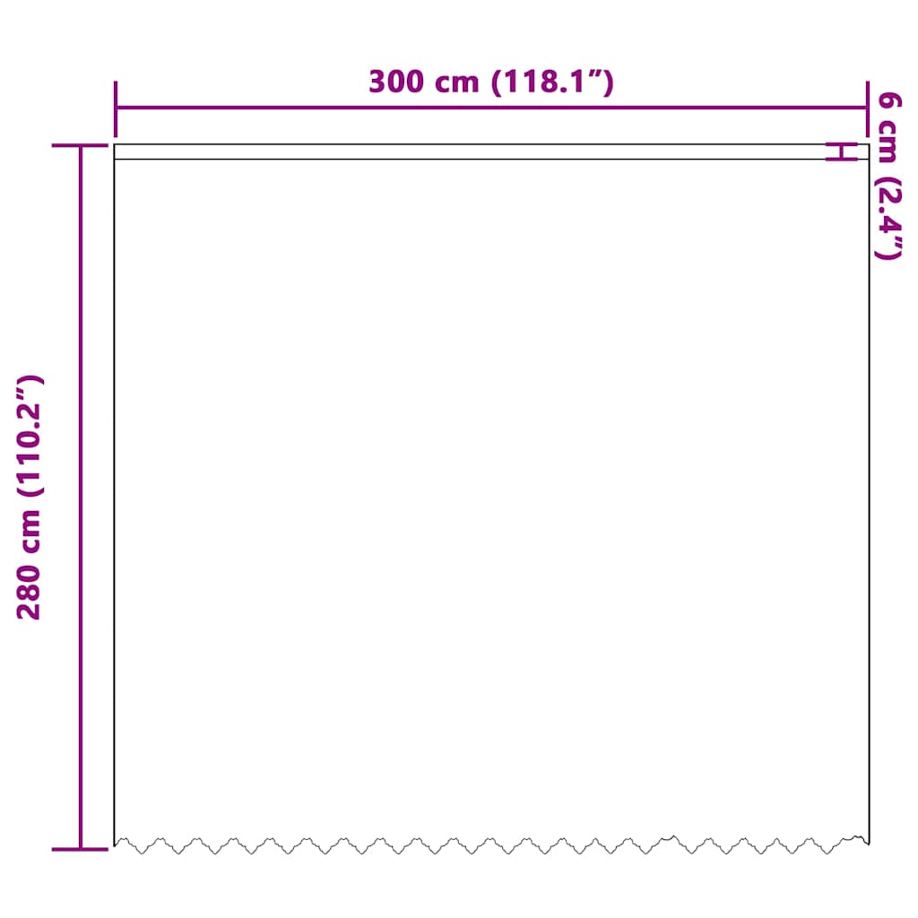Tende con tende Bianco 500x100cm Poliestere 4107902