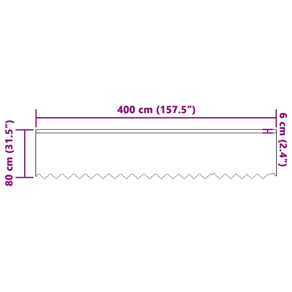 Tende con tende Bianco 500x100cm Poliestere 4107904