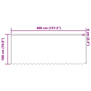 Tende con tende Bianco 500x100cm Poliestere 4107909