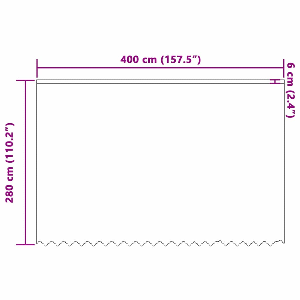 Tende con tende Bianco 500x100cm Poliestere 4107915