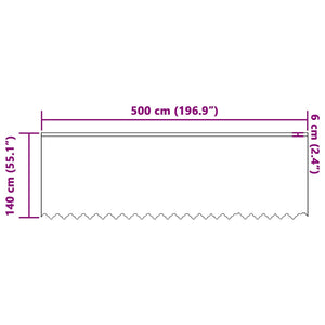 Tende con tende Bianco 500x100cm Poliestere 4107920