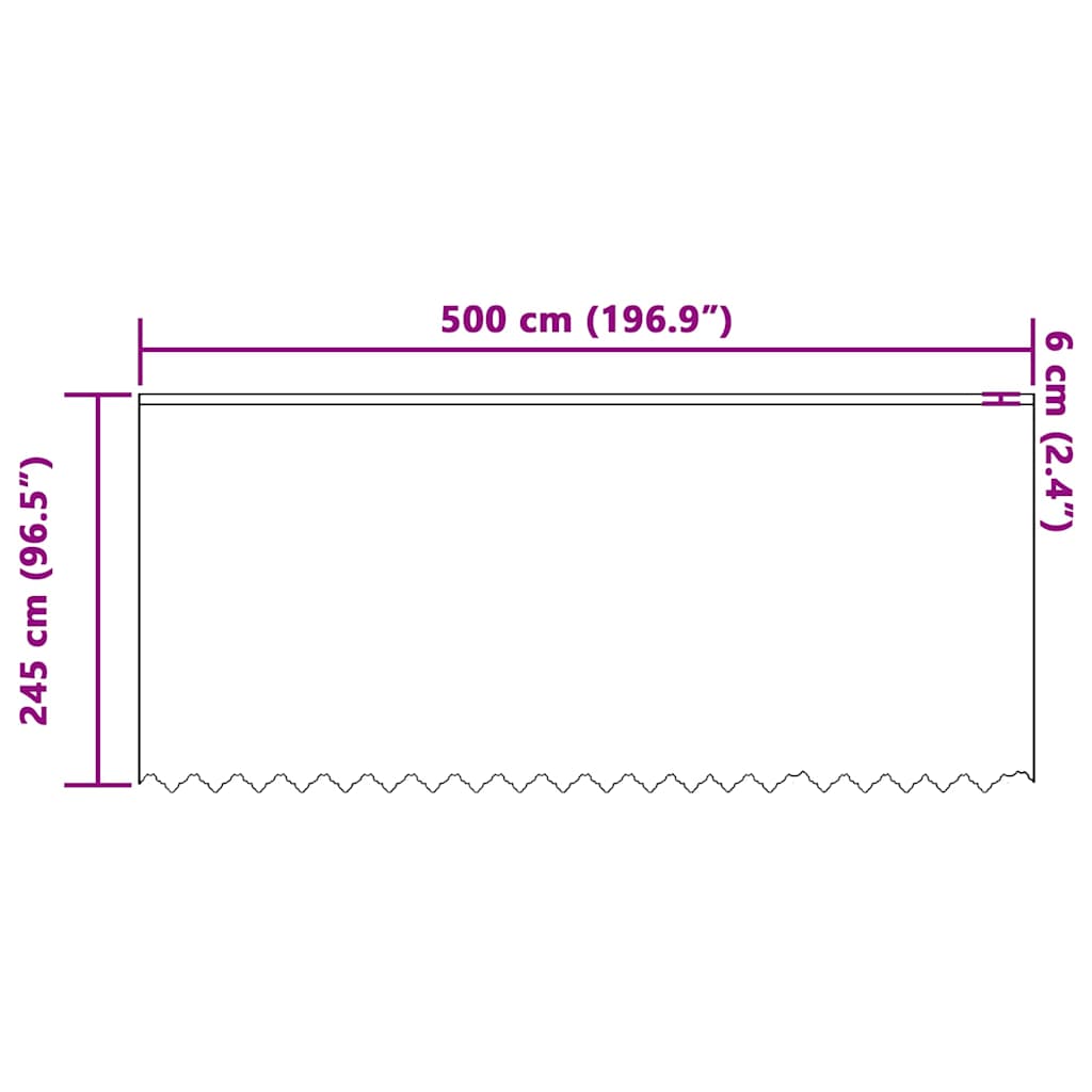Tende con tende Bianco 500x100cm Poliestere 4107926