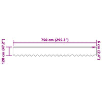 Tende con tende Bianco 500x100cm Poliestere 4107945