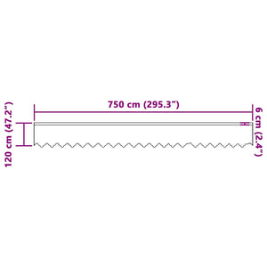 Tende con tende Bianco 500x100cm Poliestere 4107945