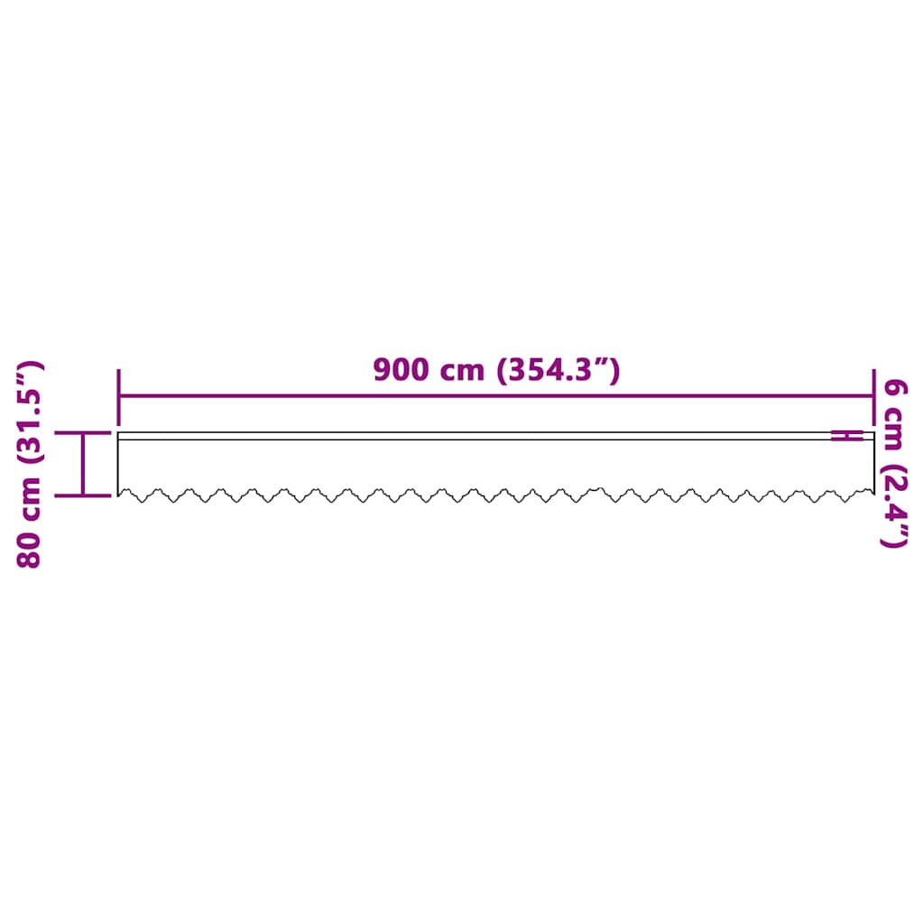 Tende con tende Bianco 500x100cm Poliestere 4107956