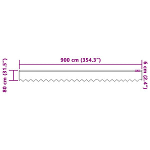 Tende con tende Bianco 500x100cm Poliestere 4107956
