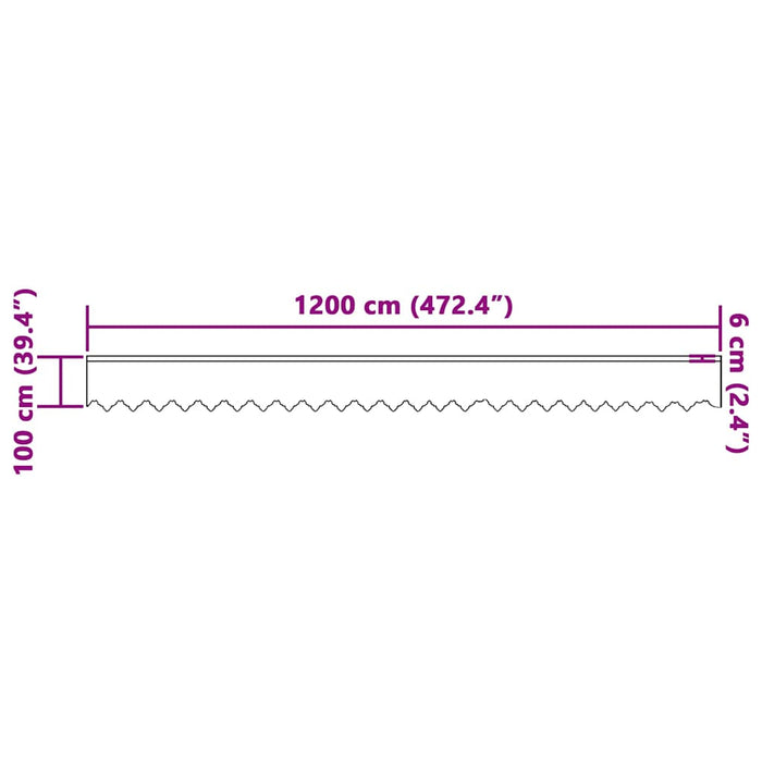 Tende con tende Bianco 500x100cm Poliestere 4107970