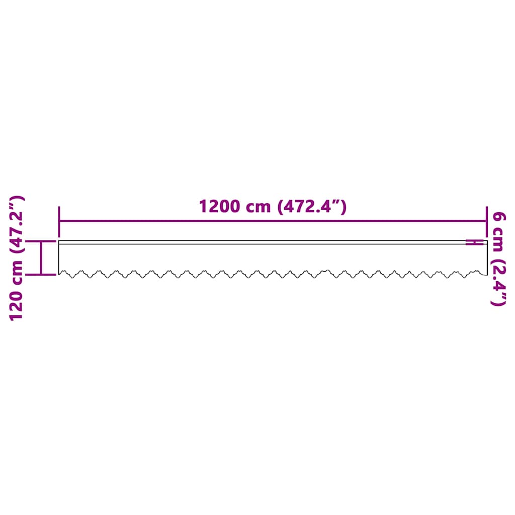 Tende con tende Bianco 500x100cm Poliestere 4107971