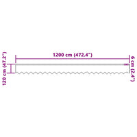Tende con tende Bianco 500x100cm Poliestere 4107971