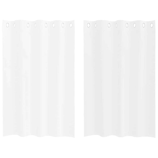 Tende con tende 2 pcs Bianco Poliestere 4107982