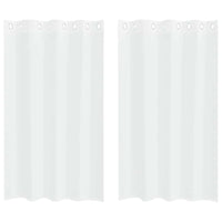 Tende con tende 2 pcs Bianco 140x175cm Poliestere 4107983