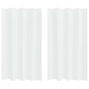 Tende con tende 2 pcs Bianco 140x175cm Poliestere 4107983