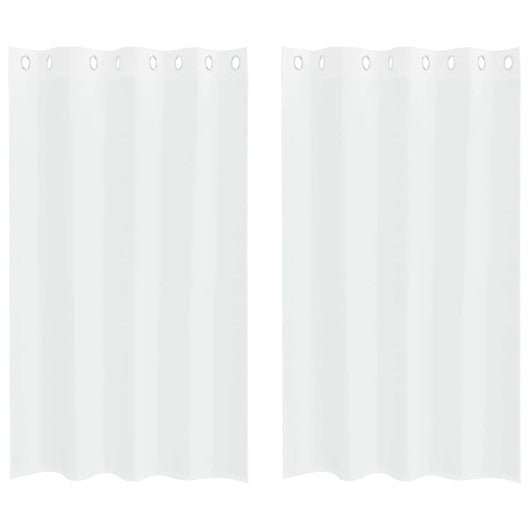 Tende con tende 2 pcs Bianco 140x175cm Poliestere 4107983