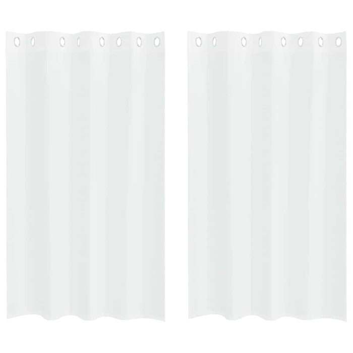 Tende con tende 2 pcs Bianco 140x175cm Poliestere 4107983