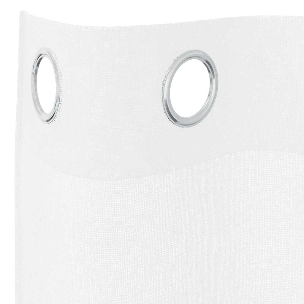 Tende con tende 2 pcs Bianco Poliestere 4107985