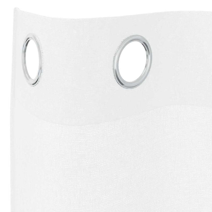 Tende con tende 2 pcs Bianco Poliestere 4107985