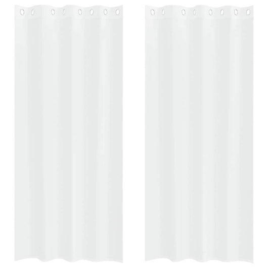 Tende con tende 2 pcs Bianco Poliestere 4107985