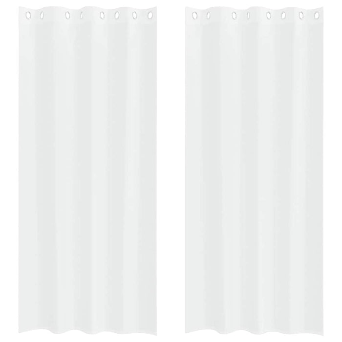 Tende con tende 2 pcs Bianco Poliestere 4107985