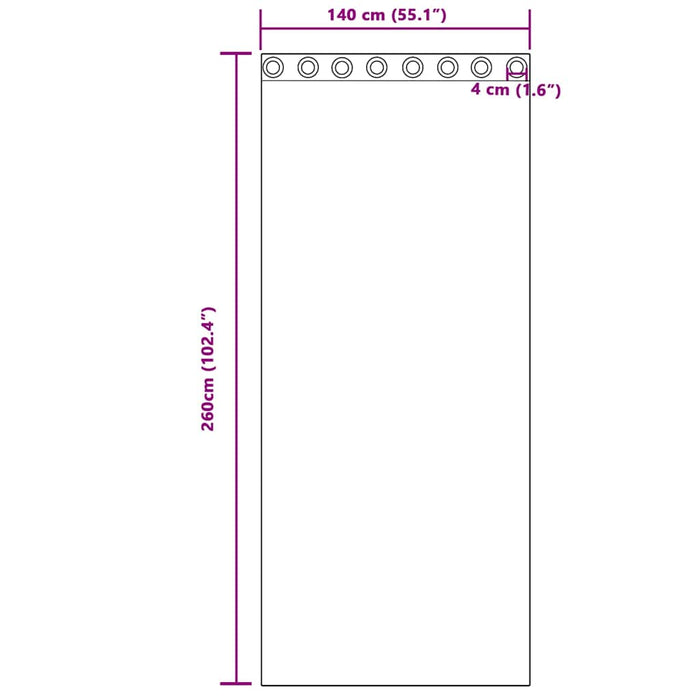 Tende con tende 2 pcs Bianco Poliestere 4107986