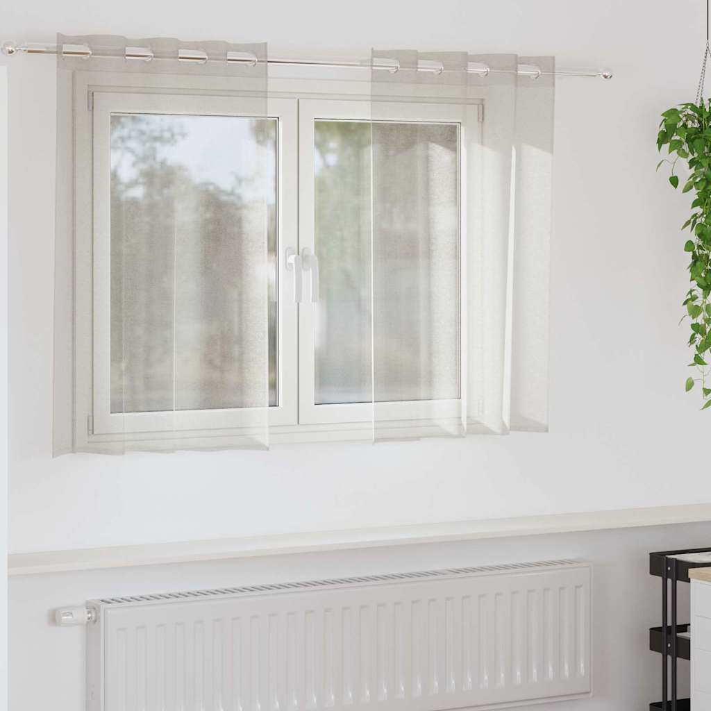 Tende con tende 2 pcs Crema Poliestere 4107987