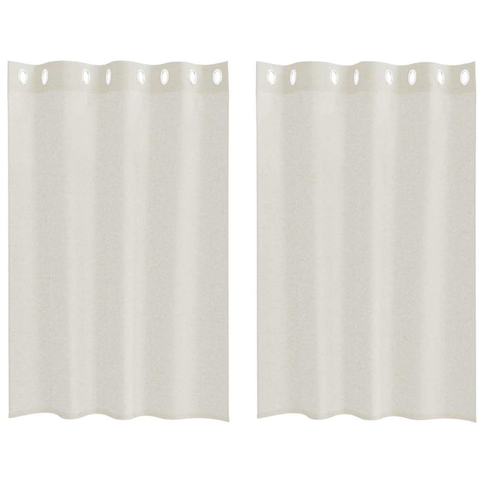 Tende con tende 2 pcs Crema Poliestere 4107987