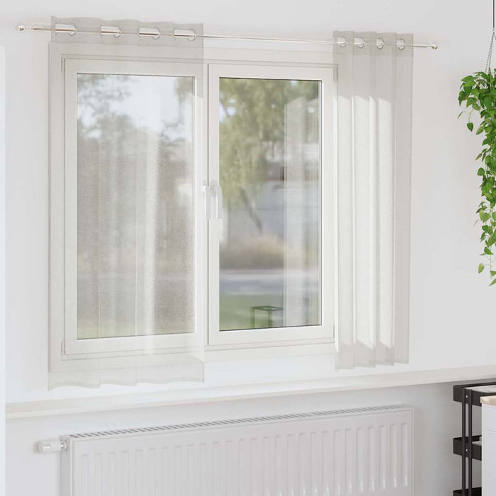 Tende con tende 2 pcs Crema 140x175cm Poliestere 4107988