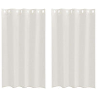 Tende con tende 2 pcs Crema 140x175cm Poliestere 4107988