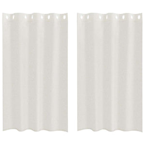 Tende con tende 2 pcs Crema 140x175cm Poliestere 4107988
