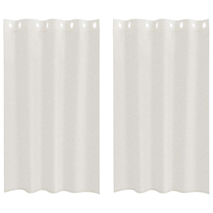 Tende con tende 2 pcs Crema 140x175cm Poliestere 4107988