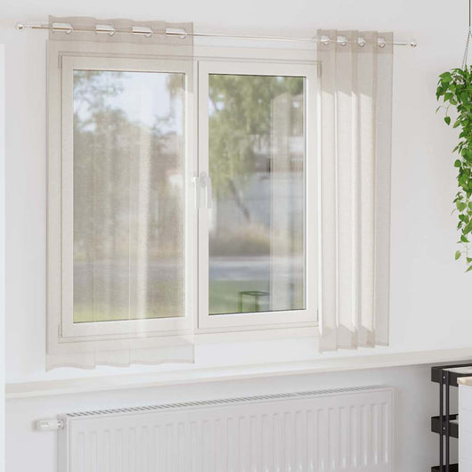 Tende con tende 2 pcs Sabbia 140x175cm Poliestere 4107993