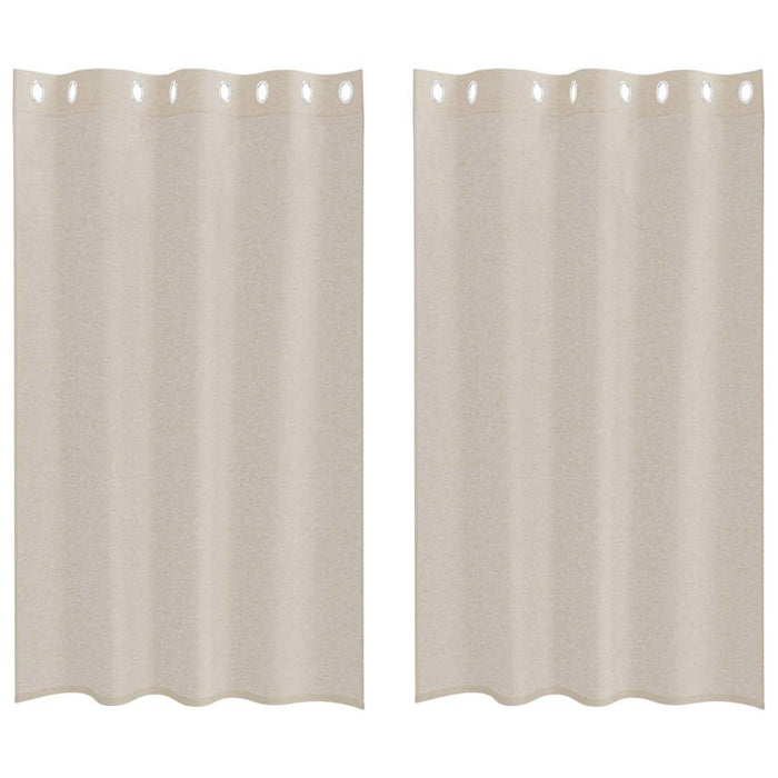 Tende con tende 2 pcs Sabbia 140x175cm Poliestere 4107993