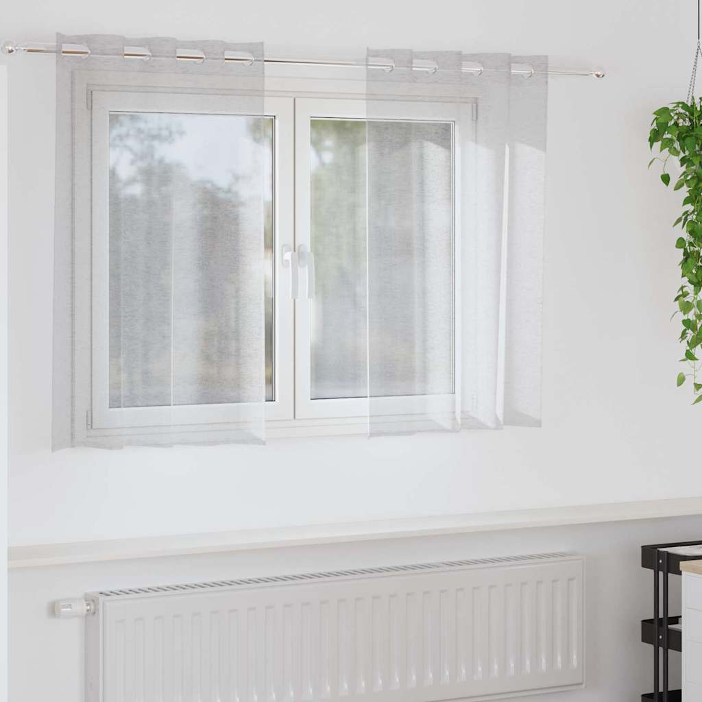 Tende con tende 2 pcs Grigio chiaro 140x140cm Poliestere 4107997