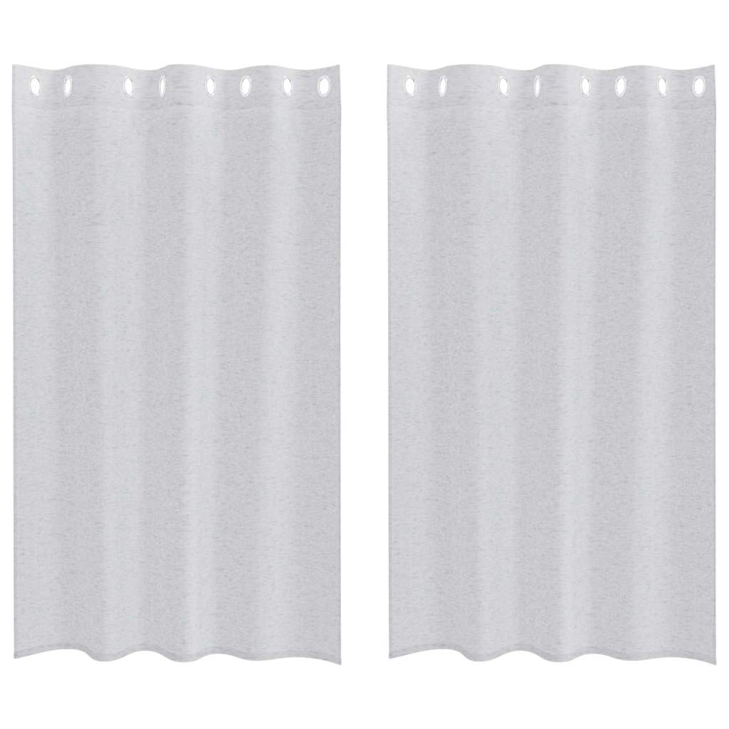 Tende con tende 2 pcs Grigio chiaro 140x175cm Poliestere 4107998