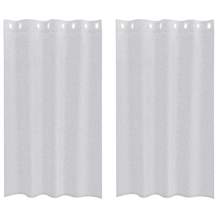 Tende con tende 2 pcs Grigio chiaro 140x175cm Poliestere 4107998