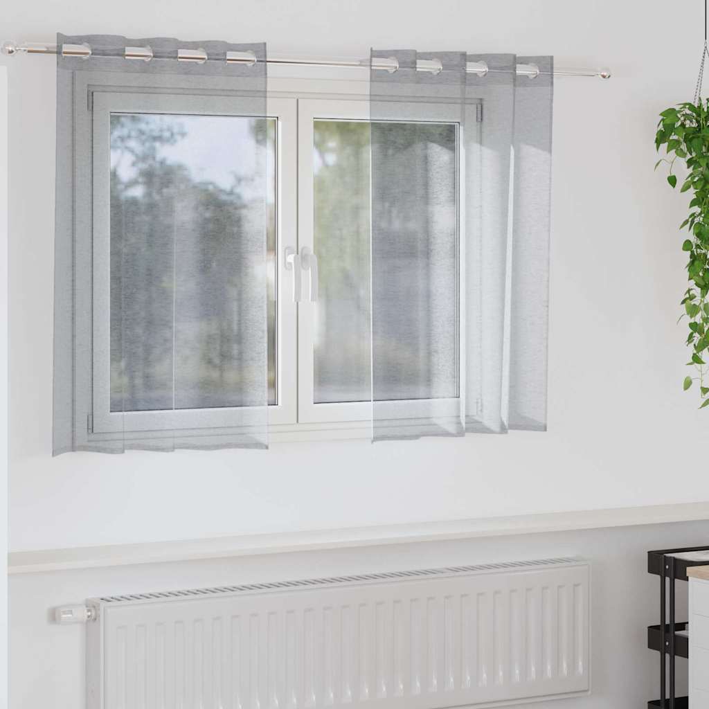 Tende con tende 2 pcs Grigio scuro Poliestere 4108002