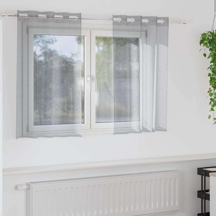 Tende con tende 2 pcs Grigio scuro Poliestere 4108002