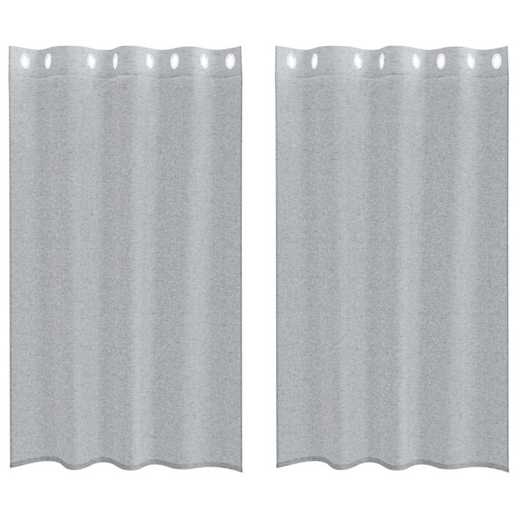 Tende con tende 2 pcs Grigio scuro Poliestere 4108003