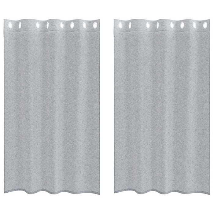 Tende con tende 2 pcs Grigio scuro Poliestere 4108003